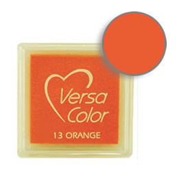 Purchase a vibrant and creamy orange Versacolor ink pad. Over 70 colors available!  Non-toxic, child-safe, acid free, water-soluble pigment ink.  Measures 15/16 inches by 15/16 inches.
