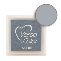 Purchase a vibrant and creamy sky blue Versacolor ink pad. Over 70 colors available!  Non-toxic, child-safe, acid free, water-soluble pigment ink.  Measures 15/16 inches by 15/16 inches.