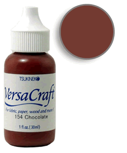 Buy a 1 oz. bottle of VersaCraft Chocolate ink refill for a  Chocolate VersaCraft stamp pad.